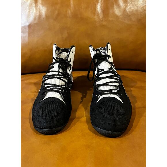 ASICS Cael V7.0 J605Y Lace-Up Boxing Wrestling Shoes Black/White Men's 9.5 - Picture 4 of 7